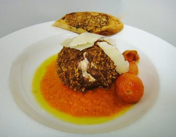 MetBack_Bay's tweet image. Our new ricotta and mozzarella stuffed meatball in sweet tomato sauce is the perfect comfort food for this gray day