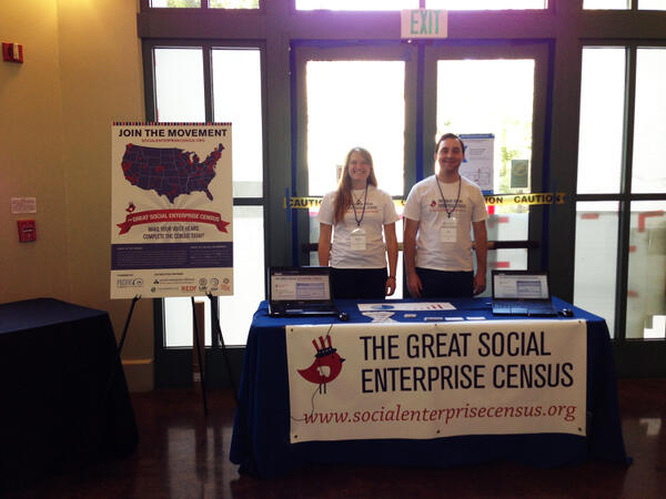 PCVtweets's tweet image. PCV's @tomwoelfel &amp;amp; @ameboyd at the #GSVC. Visit the Great Social Enterprise Census table and #becounted! #socent