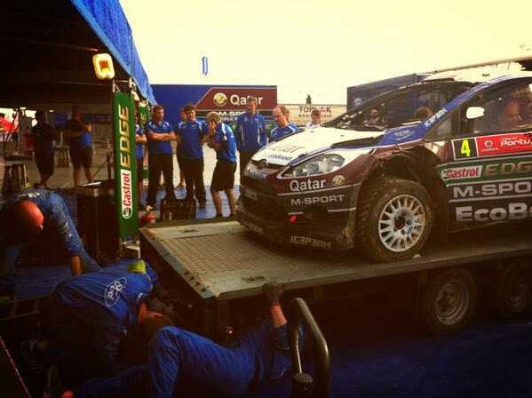 Media_Racing's tweet photo. RT @QMWRT El coche de Ostberg ya está en la asistencia #WRC #RallydePortugal http://t.co/sy5VDM5w8J