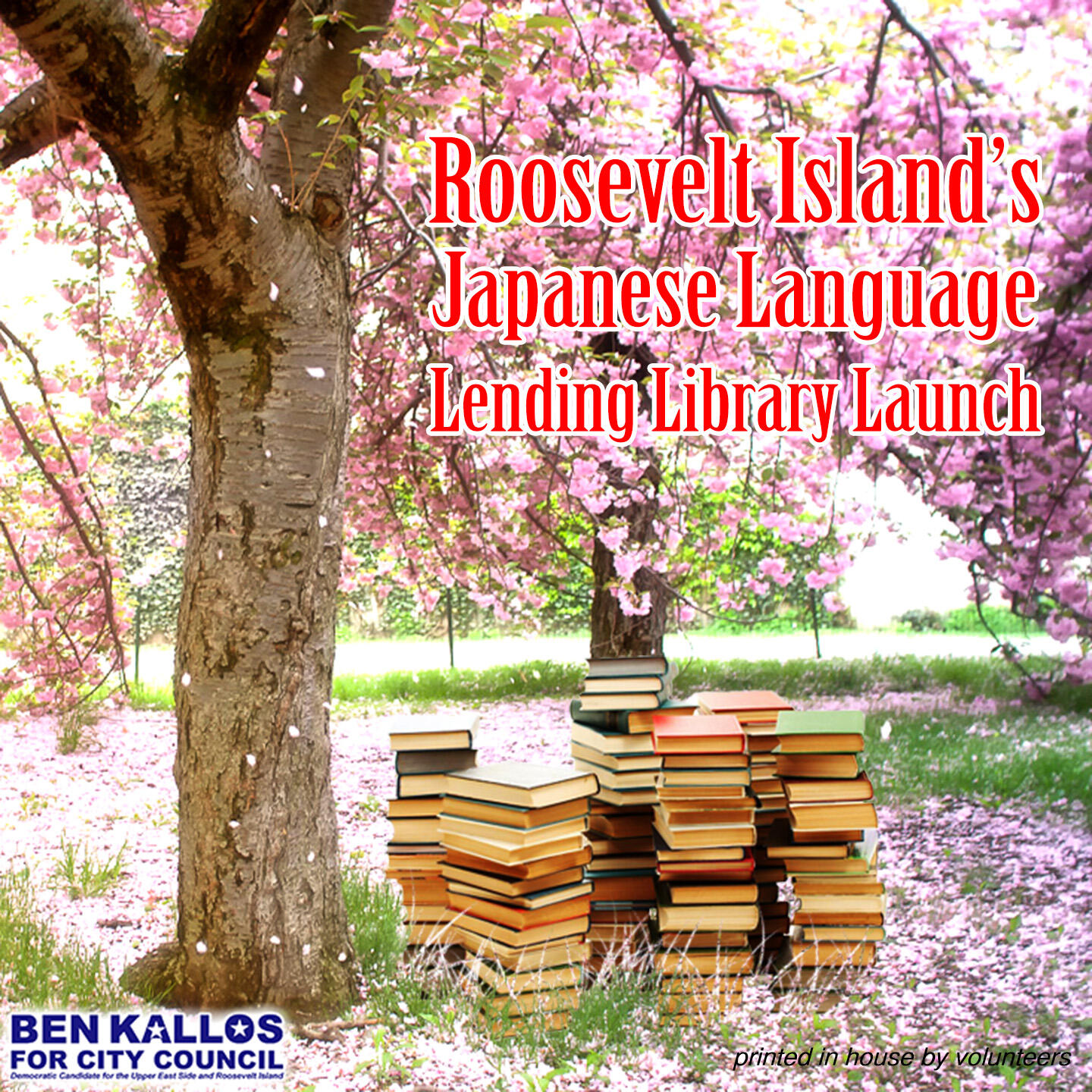 Roosevelt Island's Japanese Langauge Lending Library, started by Ben Kallos