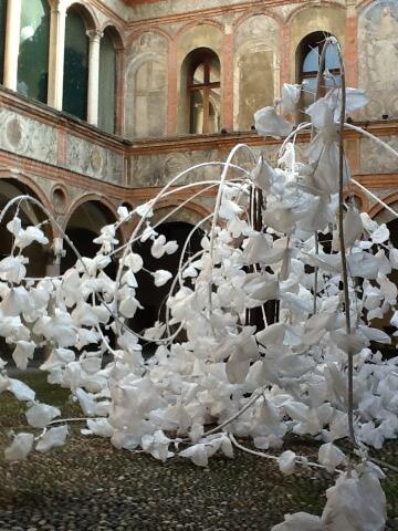 CalistiMa's tweet image. #art #artwork #perfornance #plasticbag#city #pavia #palazzo Bottigella #Claudia Bogna