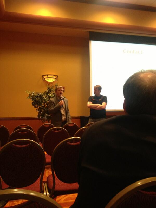 TrentLAllen's tweet image. . @SocialAssurance co-founders talking about what makes a good partnership at #Intersect13