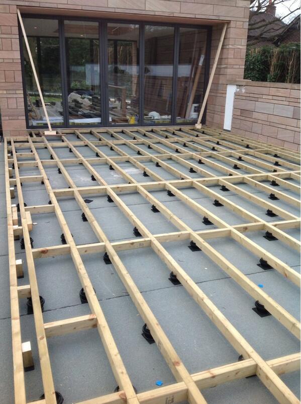 The frame is almost finished and the joist supports are going in