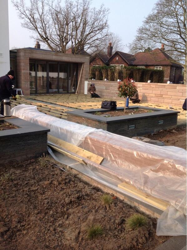 The ipe hardwood decking is already to go down