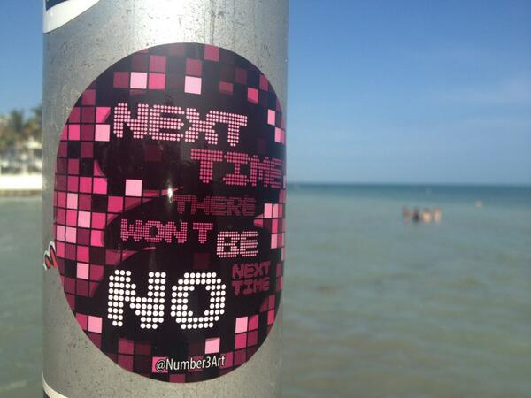 Number3Art's tweet photo. You can now find the Number 3 at the southern most point in the US in Key West right now #streetart #KeyWest http://t.co/sxa4fJD7LM