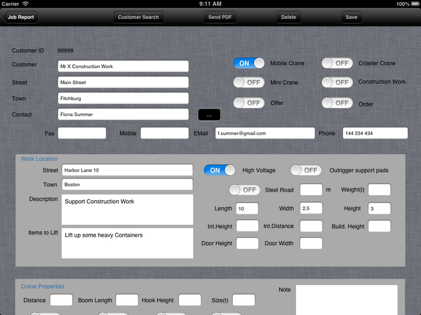 CraneSiteReport Screen Shots... page2