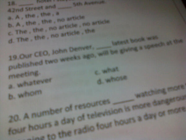 tobirunning's tweet image. I took a pic of our grammar test yesterday, sorry labo! #BBProblems