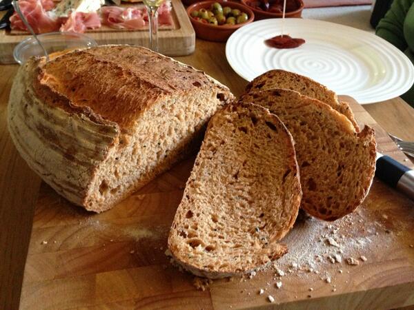 Martin_Dyson's tweet image. @Emsbread made your tomato sourdough yesterday - great flavour! #howtomakebread #RealBread