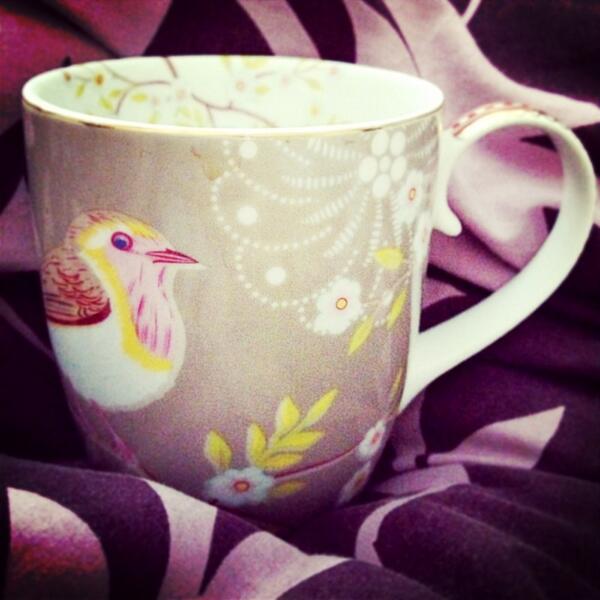 HashtagSam's tweet photo. Cup of tea in bed #happysaturday http://t.co/6kcA0SsXER
