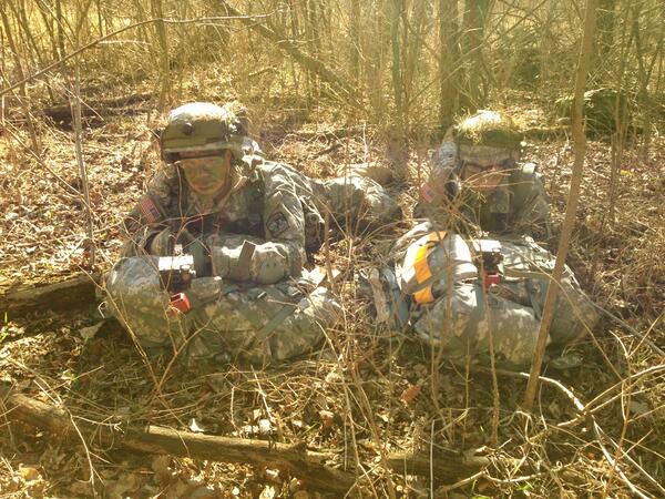 CycloneROTC's tweet image. Hekter and Ripperger pull security during patrolling #springftx