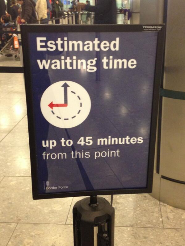 NOT what you want to see from the vantage point of the Other Passports queue at Heathrow.