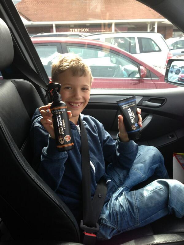 Gem212's tweet photo. @JoeyEssex_ my son so made up with his new Joey Essex hair products, Please RT would make his day!! #fusey http://t.co/W5DSUxMkEF