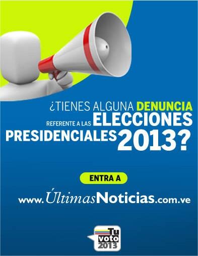 UNnoticias's tweet photo. Si tienes alguna denuncia sobre a las elecciones repórtala aquí http://t.co/T3YbcnCxoQ  http://t.co/uDVGjyJKWy #14A #TuVoto
