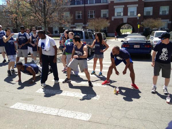 WhitmanDukeGame's tweet photo. The penn state boys breaking out the gangnam style @dukembagames #mbagames2013 #DukeMBAGames http://t.co/tcEd9QgRAE