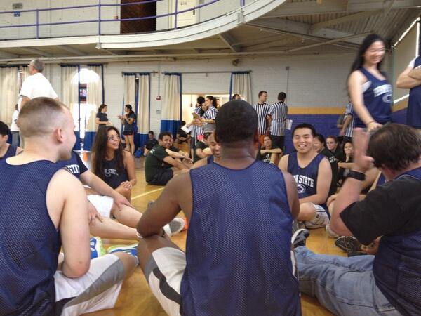 WhitmanDukeGame's tweet photo. And yes, Penn State is playing Duck Duck Goose... @DukeMBAGames @smealmba #mbagmes2013 http://t.co/BHlpwG5abt