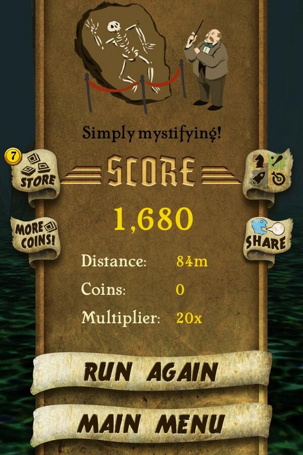 nhknathan's tweet photo. I got 1,680 points while escaping from demon monkeys. Beat that! http://t.co/qx29HWSQpF #TempleRunjm http://t.co/5iAi3ELFlO