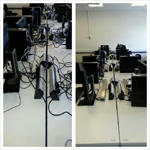 A Client was having issues with trailing leads on top of desks and called MiS for Help. Outcome very happy customer!