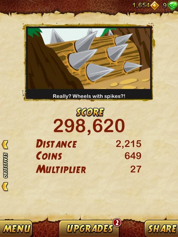 khatumo's tweet photo. I got 298620 points while escaping from a Giant Demon Monkey. Beat that! http://t.co/l0pRovsIdE http://t.co/E8akFzPJmG