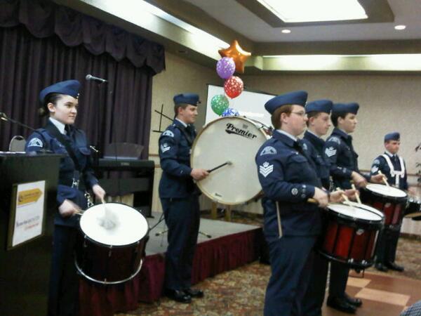 stephenkent's tweet photo. Ths 537 Royal Canadian Air Cadet Band is now performing for us in Gander. #MakeSomeNoiseNL #NVW @CSCNL @OPE_GovNL http://t.co/fPHC1BkW1O