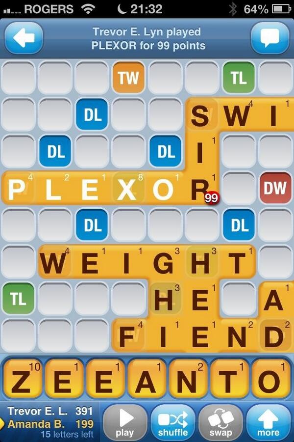 TiggerLyn316's tweet image. Thanks to @AdamGrowe and #cashcab I score 99 Pts on #wordswithfriends #plexor is the mallet used to check reflexes