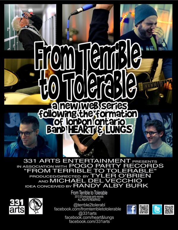 Terrbl2Tolerabl's tweet photo. Official Poster for #FromTerribleToTolerable also #FF  @heart_lungs @alby_time @travisgetty @RD_Eldridge @331arts http://t.co/JNZFlfARjv