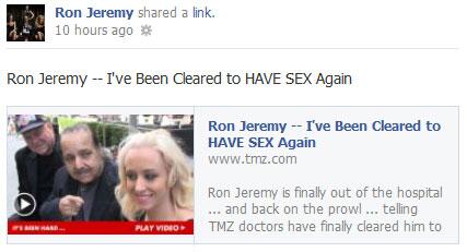 oldporn's tweet photo. Yay Ron. The hedgehog is back!!! @RealRonJeremy http://t.co/Lp67dYCOHW