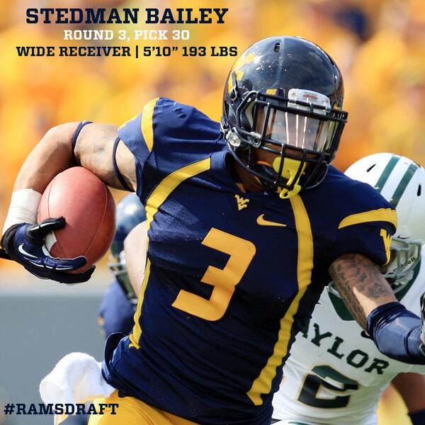 RamsNFL's tweet photo. Welcome to St. Louis, Stedman Bailey (@iamSB3)! http://t.co/9Sms7Oe4na