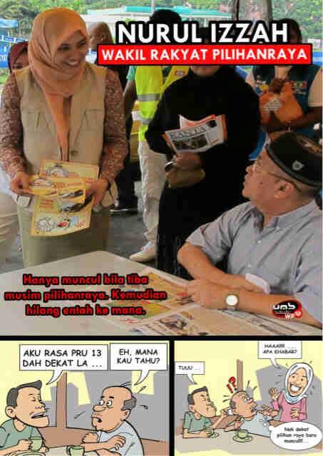 tunfaisal's tweet photo. Lol #MPkartun @n_izzah - wakil rakyat pilihan raya #TolakPR #PRU13 #MPmalas http://t.co/2avEADAGFf