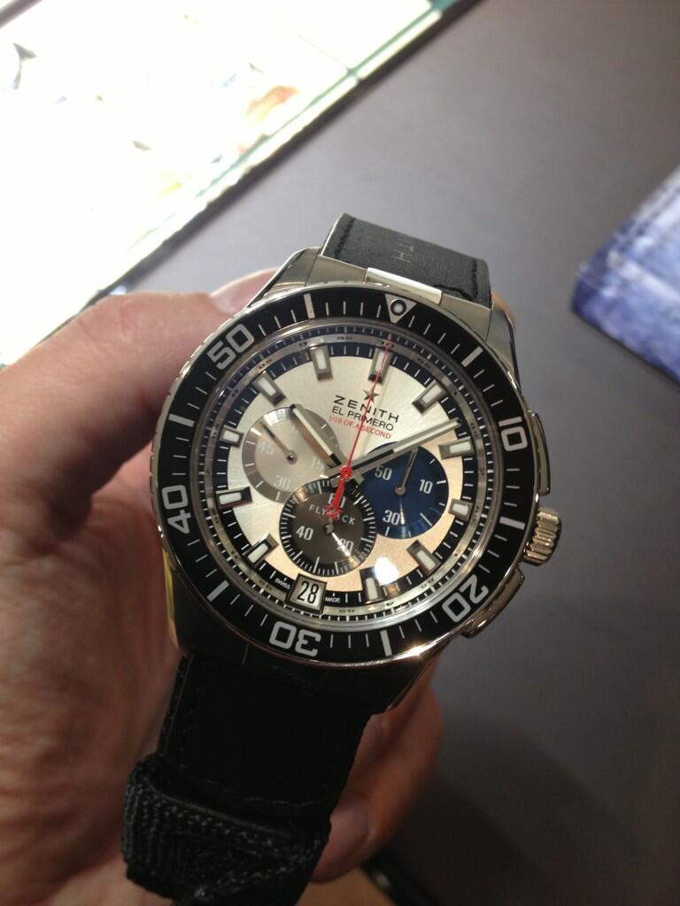Felix Baumgartner's actual watch at Baselworld 2013