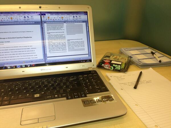 bethan343's tweet image. My day.. #SilentStudy #Sushi #Dissertation 📚 #Boring