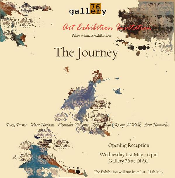 TheRealArt's tweet photo. Gallery 76 Dubai is the place to be 1st May 6pm for the opening of 'The Journey' exhibition-see you there! http://t.co/XaUyPr3OJf
