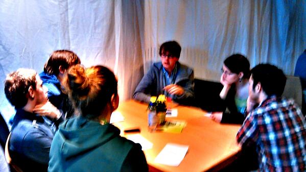 BDK rockt und in eine pause haben GJS ueber Europeischer Wahlkampfaustausch diskutiert. <a href="/gjbw/">GRÜNE JUGEND BW</a>