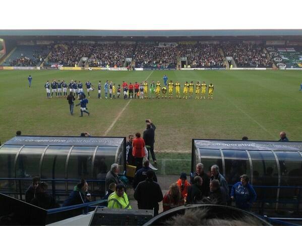 AwayFansOnTour's tweet photo. Plymouth fans at Rochdale #pafc #argyle http://t.co/25pqCPr9yM