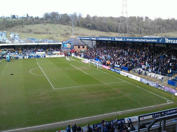 AwayFansOnTour's tweet photo. Port Vale fans at Wycombe today #pvfc http://t.co/wVoU4Vyp5Y