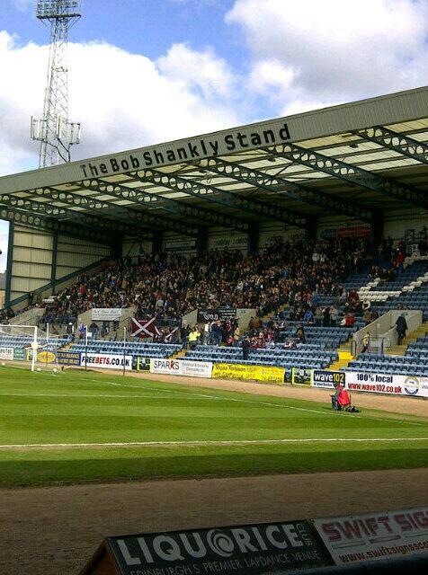 AwayFansOnTour's tweet photo. Hearts fans at Dundee today #hfc http://t.co/NF8fqNalAm