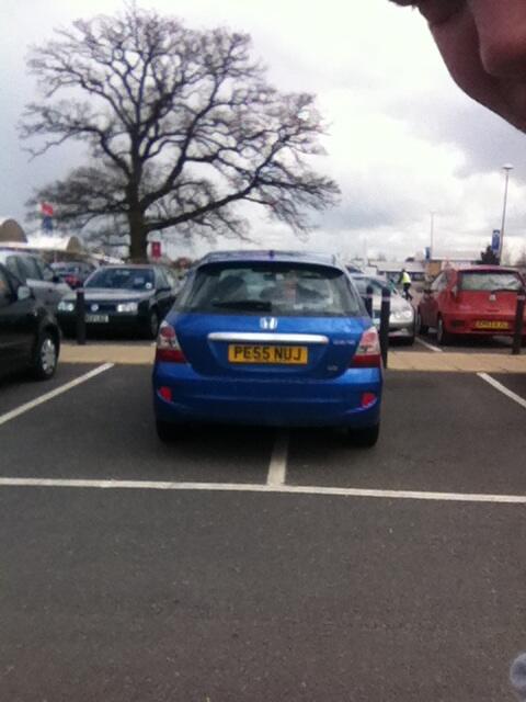 PE55 NUJ displaying Selfish Parking