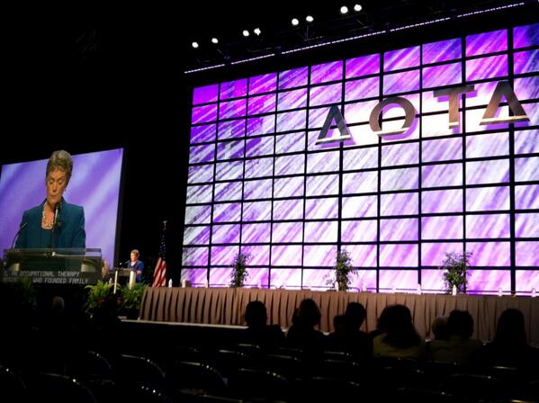 EMU_OT's tweet image. Inaugural presidential address from Ginny Stoffel #AOTA13
