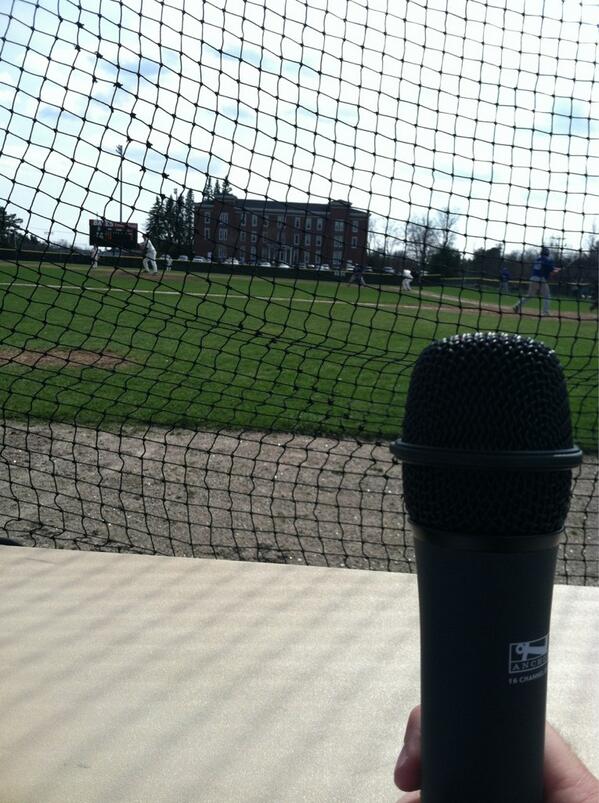Potentially following the footsteps of my brother @MikeRiley54! Announcing here from Leahey Field at Bates College!