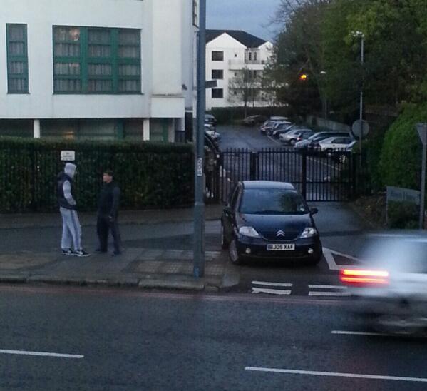 LJ05 XAF  displaying Inconsiderate Parking