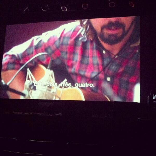 Começou aqui no MIS o m-v-f screening com o documentário "Sound City" dirigido por Dave Grohl.