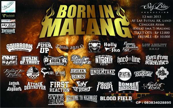 Next Gigs ! with <a href="/STUBBORN_MCHC/">STUBBORN M.C.H.C</a> <a href="/HardlineMLG/">HARDLINE HARDCORE</a> <a href="/BornFromMistake/">BORN FROM MISTAKES</a> <a href="/FFF_MCHC/">Fighting For Freedom</a> @HadeshascomeMLG <a href="/Fasik_Official/">FASIK</a> <a href="/WTNmalang/">WELCOME TO NIGHTMARE</a>