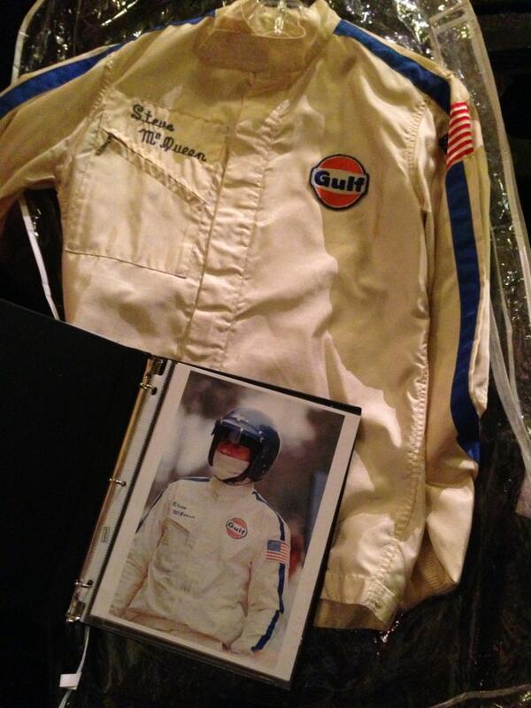 tcmfilmfest's tweet photo. Bonham's appraisals in lobby of the Roosevelt! A gentleman brought in Steve McQueen's racing jacket from Le Mans! http://t.co/Zx4ibRhN43