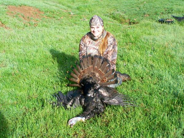 My first Turkey!  Taken in the first hour, with the first shot! What a rush!!  #winning