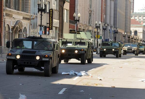 16/4/2013 Boston 
Boylston Street esta mañana
(Getty Images/John Mottern)