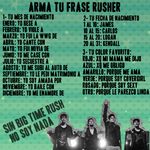 on Twitter: "Arma tu frase rusher♥ El mio es: Yo me enamore de james ...