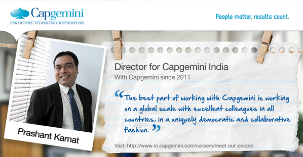 CapgeminiIndia's tweet photo. Life of Prashant Kamat, Director, #Capgemini India. #KnowOurPeople #SAP http://t.co/N69ARUlXji http://t.co/pSku26JK3E