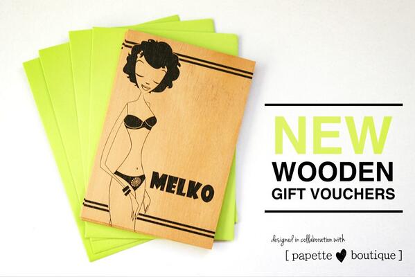 Our latest design collaboration, with Melko. Check out their new wooden gift vouchers! #woodencards  #giftvouchers