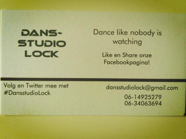 DansstudioLock's tweet image. Onze "visite"-reclame kaartjes zijn binnen!