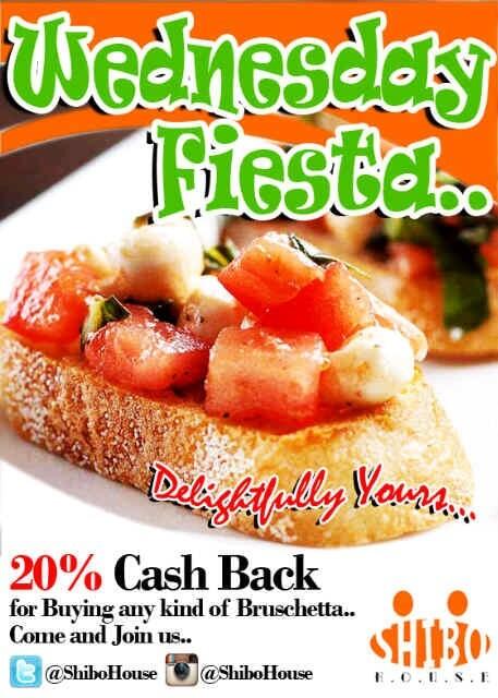 Wednesday Fiesta! Choose your favourite bruschetta &amp; get 20% off! <a href="/_bataminfo/">Batam Info</a> <a href="/infobtm/">All About Batam City</a> <a href="/wisataocarina/">Ocarina Batam</a>