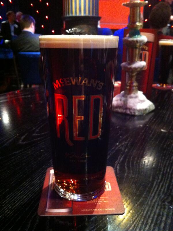 morningad's tweet photo. Sneak peak of @wellsandyoungs new McEwan's Red launch 3.6% abv #beer #ukpubs http://t.co/6y1dlrRmyn